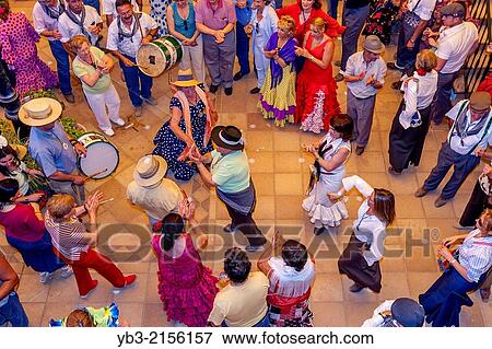 Flamenco Dancing, El Rocio Festival, El Rocio, Andalusia, Spain. View Large Photo Image Stock Photo - Flamenco Dancing, El Rocio Festival, El Rocio, Andalusia, Spain.. Fotosearch