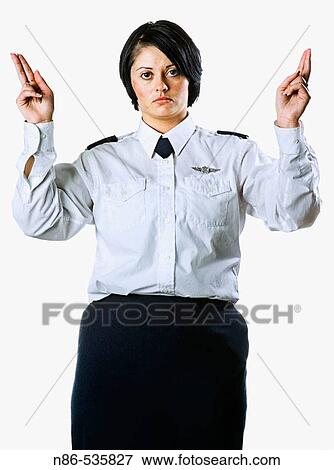 Stock Photo - Flight attendant. Fotosearch