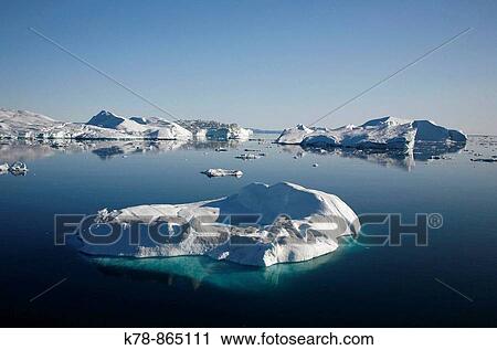 Floating icebergs from the Ilulissat Kangerlua Glacier also known as Sermeq Kujalleq at Disko Bay, Greenland View Large Photo Image Stock Image - Floating icebergs from the Ilulissat Kangerlua Glacier also known as Sermeq Kujalleq at Disko Bay, Greenland. Fotosearch