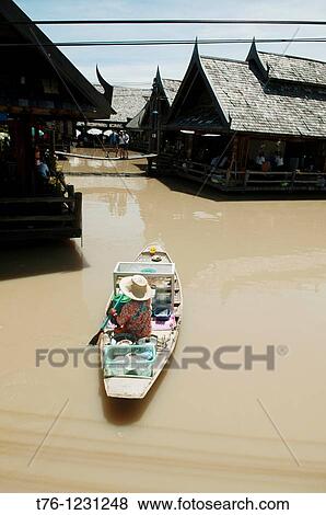 floating market tourr in Thailand View Large Photo Image Stock Photo - floating market tourr in Thailand. Fotosearch