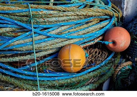 Floats and fishing nets, fishing gear maritime, port, Hendaye, Aquitaine, Basque Country, Pyren? es Atlantiques, France View Large Photo Image Stock Photo - Floats and fishing nets, fishing gear maritime, port, Hendaye, Aquitaine, Basque Country, Pyren? es Atlantiques, France. Fotosearch