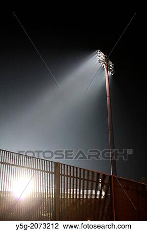 Stock Image - Floodlights in Flaminio sports stadium, Rome, Italy.. Fotosearch