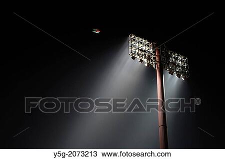 Stock Image - Floodlights in Flaminio sports stadium, Rome, Italy.. Fotosearch