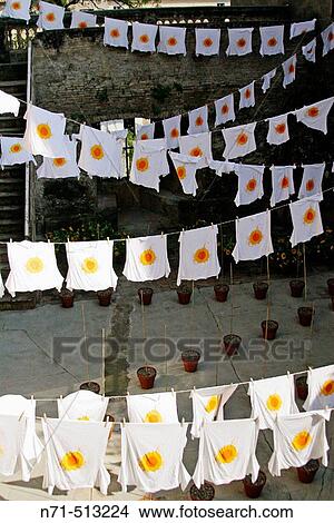 Picture - Floral art exhibition in Girona, Catalua. Spain.. Fotosearch