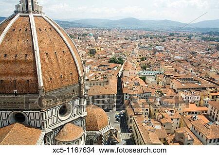 Florence, view from Giotto's Campanile. Basilica di Santa Maria del Fiore, Duomo, Tuscany, Italy View Large Photo Image Picture - Florence, view from Giotto's Campanile. Basilica di Santa Maria del Fiore, Duomo, Tuscany, Italy. Fotosearch