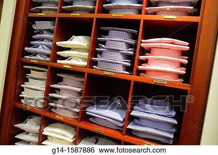 Stock Photograph - Florida, Boca Raton, Boca Center, centre, shopping, mall, Bloomingdale? s, department store, men? s, clothing, fashion, retail display, for sale, shirts,. Fotosearch