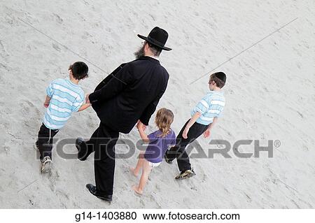 Florida, Boca Raton, public beach, Atlantic Ocean, Orthodox Jews, family, man, father, children, boy, girl, View Large Photo Image Stock Image - Florida, Boca Raton, public beach, Atlantic Ocean, Orthodox Jews, family, man, father, children, boy, girl,. Fotosearch