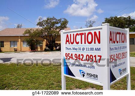 Florida, Boca Raton, sign, auction, land, building, former military barracks, View Large Photo Image Stock Photo - Florida, Boca Raton, sign, auction, land, building, former military barracks,. Fotosearch