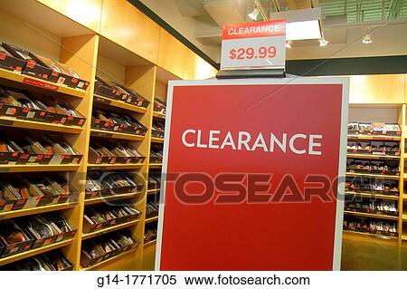 Florida, Estero, Miromar Outlets, shopping, retail display, for sale, fashion, shoe store, inside, sign, clearance, promotion, View Large Photo Image Stock Photography - Florida, Estero, Miromar Outlets, shopping, retail display, for sale, fashion, shoe store, inside, sign, clearance, promotion,. Fotosearch