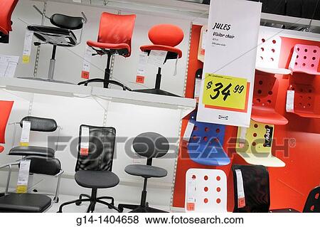 Florida Fort Ft Lauderdale Sunrise Ikea Home Furnishings Shopping Retail Display For Sale Furniture Office Chairs Stock Photo