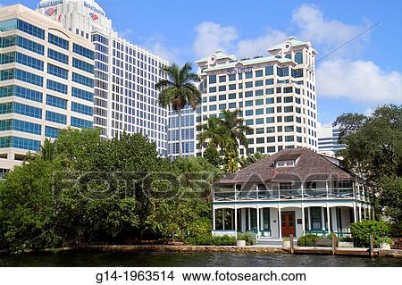 Florida, Ft. Fort Lauderdale, New River, Stranahan House, pioneer historic home, city skyline, office, high-rise, buildings,. View Large Photo Image Picture - Florida, Ft. Fort Lauderdale, New River, Stranahan House, pioneer historic home, city skyline, office, high-rise, buildings,.. Fotosearch
