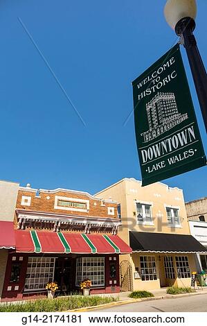 Florida, Lake Wales, East Central Avenue, historic district, stores, businesses, main street, downtown, traditional,. View Large Photo Image Stock Image - Florida, Lake Wales, East Central Avenue, historic district, stores, businesses, main street, downtown, traditional,.. Fotosearch