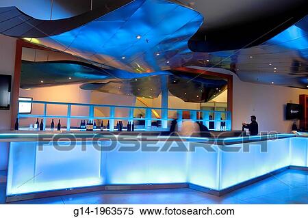 Florida, Miami Beach, 17th Street, New World Center, New World Symphony, America Orchestral Academy, Frank Gehry, architect, lobby, bar,. View Large Photo Image Stock Photography - Florida, Miami Beach, 17th Street, New World Center, New World Symphony, America Orchestral Academy, Frank Gehry, architect, lobby, bar,.. Fotosearch