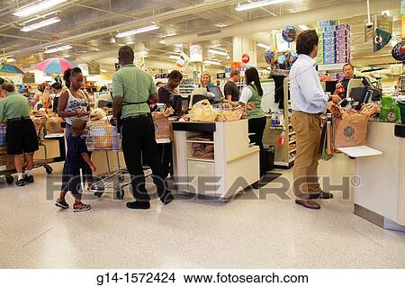 Florida, Miami Beach, Publix, grocery store, supermaket, food, shopping, cashiers, baggers, check-out, paying, spending, Black, man, job, woman, View Large Photo Image Picture - Florida, Miami Beach, Publix, grocery store, supermaket, food, shopping, cashiers, baggers, check-out, paying, spending, Black, man, job, woman,. Fotosearch
