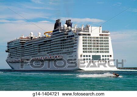 Florida, Miami Beach, South Pointe Park, Government Cut, Port of Miami, departing cruise ship, Norwegian Epic, NCL, View Large Photo Image Stock Image - Florida, Miami Beach, South Pointe Park, Government Cut, Port of Miami, departing cruise ship, Norwegian Epic, NCL,. Fotosearch