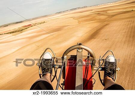 Flying in paramotor above Albacete, Castilla La Mancha, Spain. View Large Photo Image Stock Photography - Flying in paramotor above Albacete, Castilla La Mancha, Spain.. Fotosearch