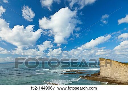 Flysch, Mendata beach, Deva, Gipuzkoa, The Basque Country, The Bay of Byscay, Spain, Europe. View Large Photo Image Stock Photo - Flysch, Mendata beach, Deva, Gipuzkoa, The Basque Country, The Bay of Byscay, Spain, Europe.. Fotosearch