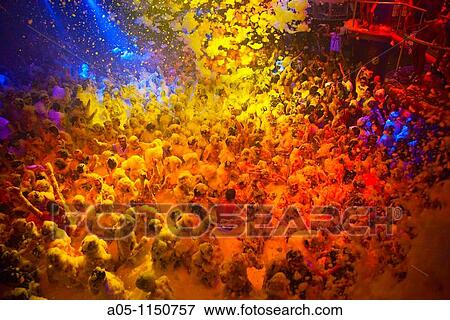 Foam Party. Amnesia Discoteque. San Rafael. Ibiza. Balearic Islands. Spain. View Large Photo Image Stock Photo - Foam Party. Amnesia Discoteque. San Rafael. Ibiza. Balearic Islands. Spain.. Fotosearch