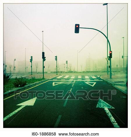 Stock Photo - Fog in Alcorcon, Comunidad de Madrid, Spain. Fotosearch