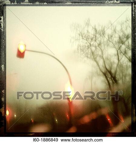 Stock Photo - Fog in Madrid, Spain. Fotosearch