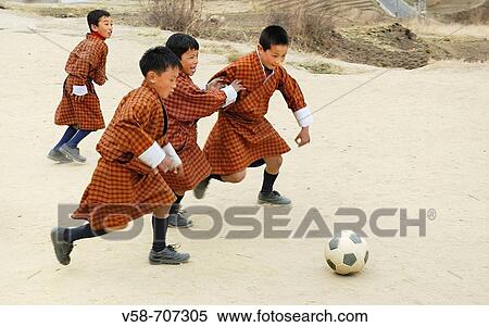Football match, zilukha junior high school, thimphu, Bhutan View Large Photo Image Stock Photography - Football match, zilukha junior high school, thimphu, Bhutan. Fotosearch