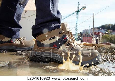 Footwear for professional use, Protective boots, construction worker, Donostia, San Sebastian, Gipuzkoa, Basque Country, Spain View Large Photo Image Stock Image - Footwear for professional use, Protective boots, construction worker, Donostia, San Sebastian, Gipuzkoa, Basque Country, Spain. Fotosearch