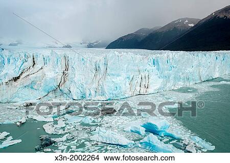Forest and Glacier, Perito Moreno Glacier. View Large Photo Image Picture - Forest and Glacier, Perito Moreno Glacier.. Fotosearch
