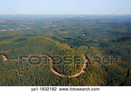 Forest road on hillside Hinterfelsen in Natural Regional park of Northern Vosges near the German border, Roppeviller, Moselle, Lorraine, France View Large Photo Image Stock Image - Forest road on hillside Hinterfelsen in Natural Regional park of Northern Vosges near the German border, Roppeviller, Moselle, Lorraine, France. Fotosearch
