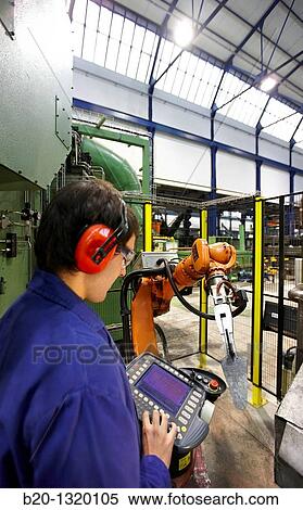 Stock Photography - Forging robot, tools manufacturer, Gipuzkoa, Euskadi, Spain. Fotosearch