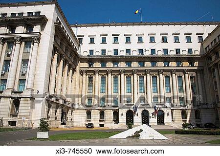 Stock Image - Former Central Committee Of The Communist Party Building, Revolution Square, Bucharest, Romania. Fotosearch