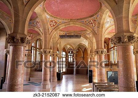 Former Hospital de la Santa Creu i Sant Pau modernist complex, Barcelona, Catalonia, Spain View Large Photo Image Stock Photo - Former Hospital de la Santa Creu i Sant Pau modernist complex, Barcelona, Catalonia, Spain. Fotosearch