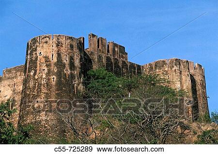 Fortress, Jaipur, Rajasthan, India View Large Photo Image Stock Photo - Fortress, Jaipur, Rajasthan, India. Fotosearch