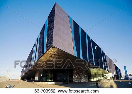 Forum Building by Jacques Herzog and Pierre de Meuron. Barcelona. Catalonia. Spain. View Large Photo Image Stock Image - Forum Building by Jacques Herzog and Pierre de Meuron. Barcelona. Catalonia. Spain.. Fotosearch