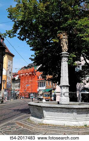 Fountain at Schwabentor in Freiburg im Breisgau View Large Photo Image Stock Image - Fountain at Schwabentor in Freiburg im Breisgau. Fotosearch