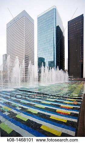 Fountain by Yaakov Agam, La Defense business district, Paris, France View Large Photo Image Stock Image - Fountain by Yaakov Agam, La Defense business district, Paris, France. Fotosearch