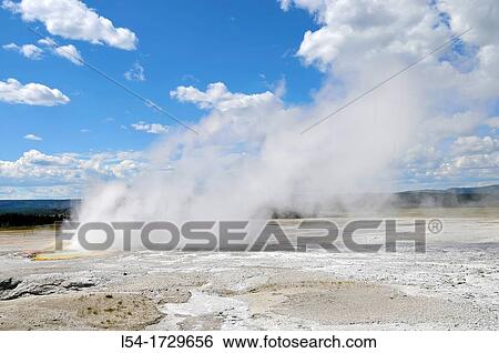 Stock Photograph - Fountain Geyser Yellowstone National Park Wyoming WY United States. Fotosearch