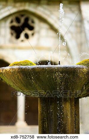 Fountain in a monastery cloister, Santa Maria de Iranzu monastery, Abarzuza, Navarra, Spain, Europe View Large Photo Image Stock Photo - Fountain in a monastery cloister, Santa Maria de Iranzu monastery, Abarzuza, Navarra, Spain, Europe. Fotosearch