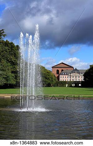 Fountain in palace park, Trier, Rhineland-Palatinate, Germany View Large Photo Image Stock Image - Fountain in palace park, Trier, Rhineland-Palatinate, Germany. Fotosearch