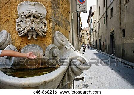 Fountain in Piazza de Frescobaldi. Florence. Tuscany. Italy. View Large Photo Image Stock Photography - Fountain in Piazza de Frescobaldi. Florence. Tuscany. Italy.. Fotosearch