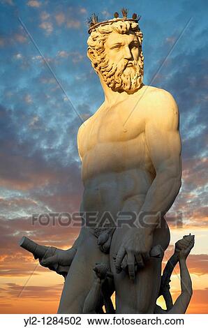 Fountain & Statue of Neptune - Plazza Della Signora - Florence Italy View Large Photo Image Stock Image - Fountain & Statue of Neptune - Plazza Della Signora - Florence Italy. Fotosearch