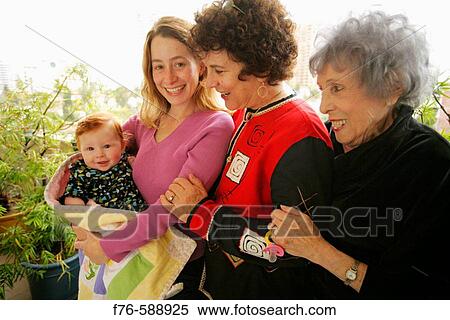 Four generation of women, great grandmother, grandmother, mother and 6 month old child View Large Photo Image Stock Photography - Four generation of women, great grandmother, grandmother, mother and 6 month old child. Fotosearch