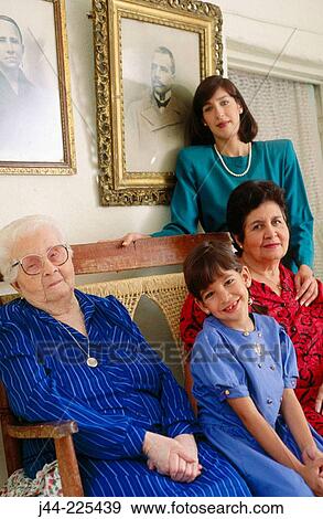 Four generations family portrait View Large Photo Image Stock Photo - Four generations family portrait. Fotosearch