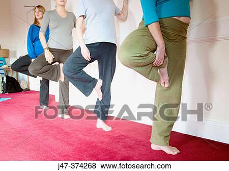 Four pregnant ladies in a pre natal yoga class View Large Photo Image Stock Photo - Four pregnant ladies in a pre natal yoga class. Fotosearch