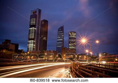 Four Towers, CTBA, Business Area, Madrid, Spain View Large Photo Image Stock Photo - Four Towers, CTBA, Business Area, Madrid, Spain. Fotosearch