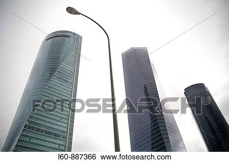 Stock Photograph - Four Towers, CTBA, Madrid, Spain. Fotosearch
