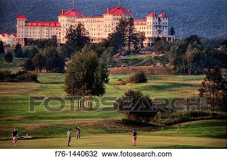 Foursome playing golf at the Mount Washington Hotel in Bretton Woods, New Hampshire, USA View Large Photo Image Stock Image - Foursome playing golf at the Mount Washington Hotel in Bretton Woods, New Hampshire, USA. Fotosearch