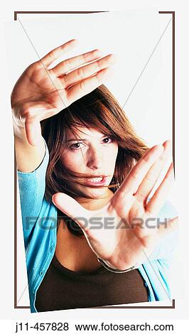 Stock Photo - Framed girl.. Fotosearch