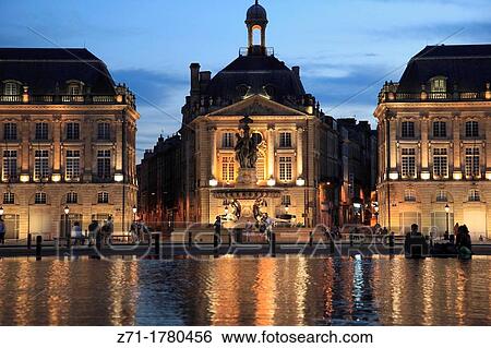 Stock Photograph - France, Aquitaine, Bordeaux, Place de la Bourse,. Fotosearch