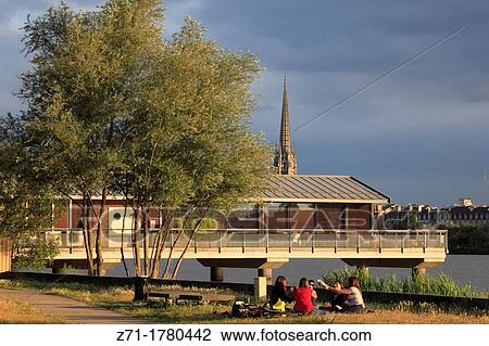 France, Aquitaine, Bordeaux, Quai des Queyries, L? Estacade, restaurant, View Large Photo Image Stock Image - France, Aquitaine, Bordeaux, Quai des Queyries, L? Estacade, restaurant,. Fotosearch