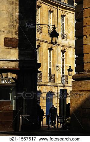 France, Aquitaine, Gironde, Cours Victor Hugo, Place de Bourgogne, at Bordeaux. View Large Photo Image Stock Photo - France, Aquitaine, Gironde, Cours Victor Hugo, Place de Bourgogne, at Bordeaux.. Fotosearch
